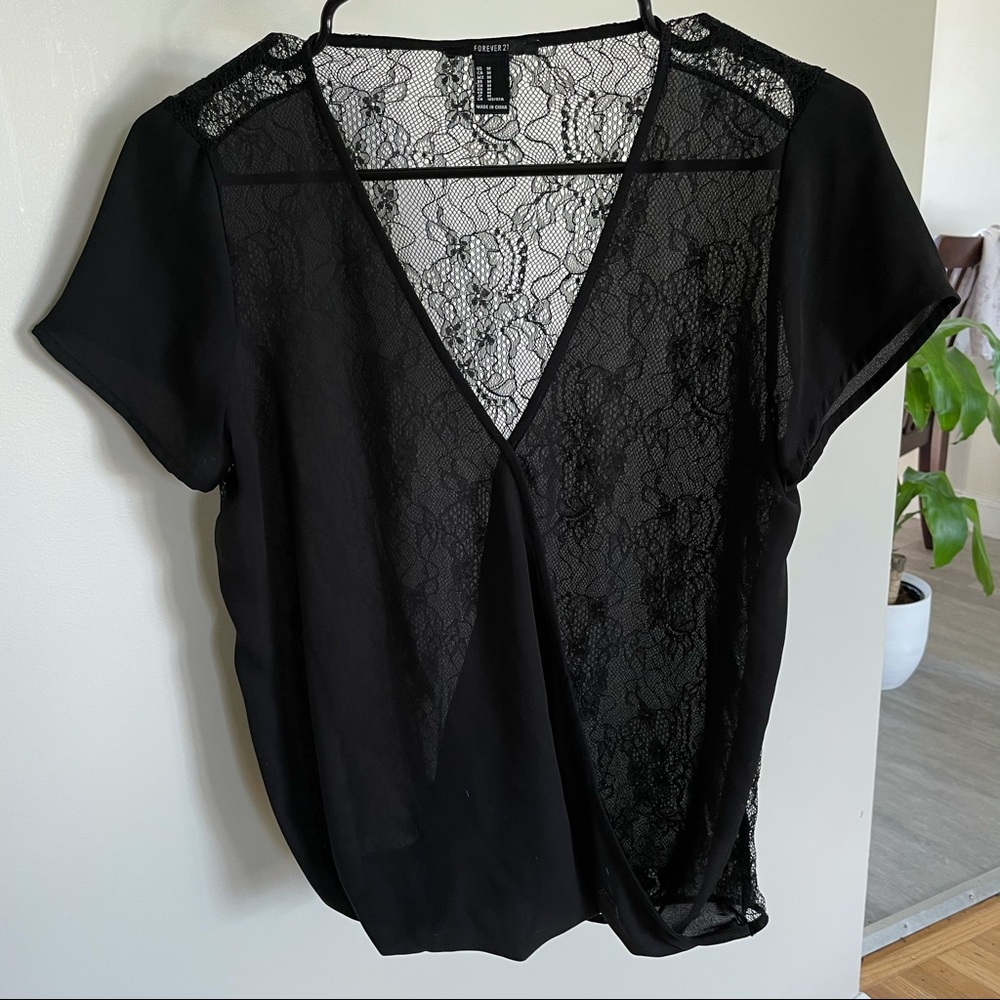 Black Lace Blouse